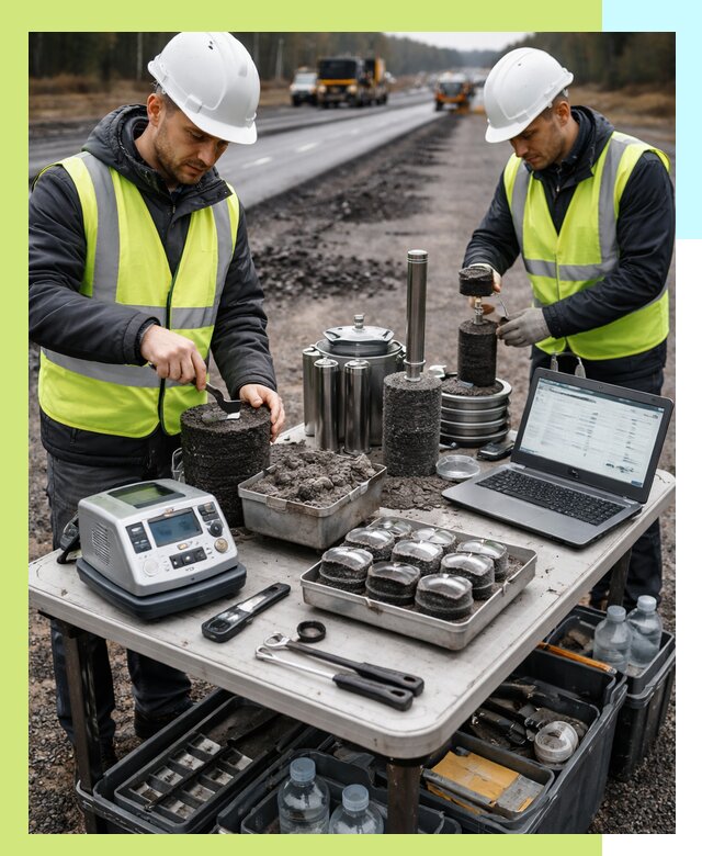 Сертификация асфальта: испытания и подтверждение в Выксе