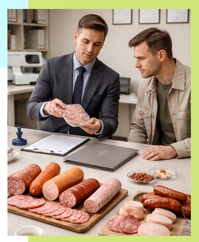 Сертификация колбасных изделий в Выксе от 7778 р. | Алешин-Вкс