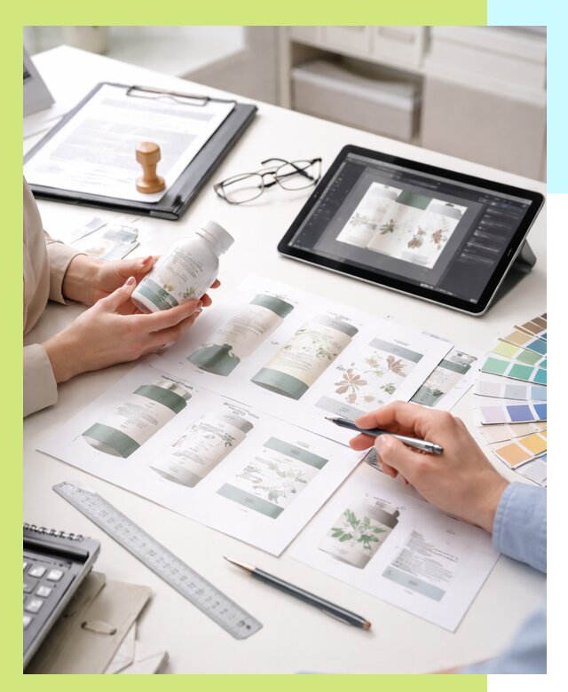 Профессиональная разработка дизайна и текста этикетки продукции в Выксе