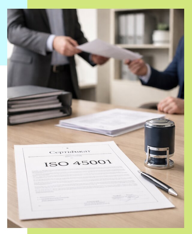 Сертификат ISO 45001 в Выксе под ключ от 46665 р. | Алешин-Вкс